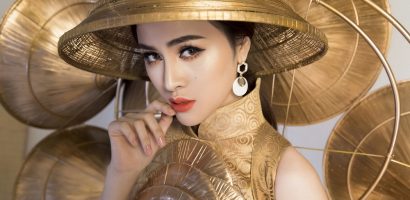 Ngắm trang phục ‘Nghiêng che hồn Việt’ của Thư Dung tại Miss Eco International 2018