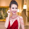 Liên Phương diện đầm đỏ rực tại đêm chung kết ‘Người mẫu thời trang VN’