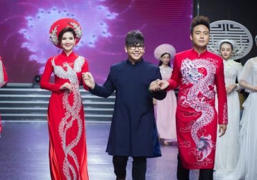 Vợ chồng Thanh Duy – Kha Ly rạng rỡ trong áo dài cưới của NTK Minh Châu