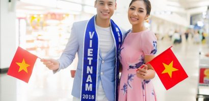 Hoa hậu Đặng Thu Thảo tiễn Cao Xuân Tài đi thi ‘Man of The World 2018’