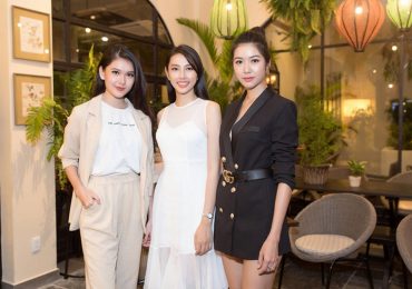 Thùy Tiên học hỏi đàn chị trước ngày dự thi Miss International 2018