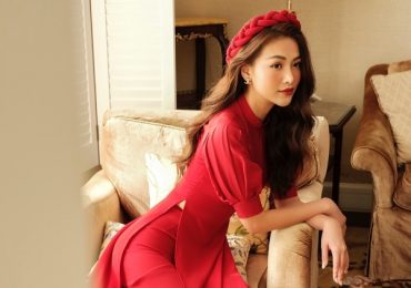 Phương Khánh nền nã trong tà áo dài đón Xuân 2020
