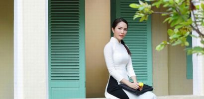 Dương Kim Ánh diện áo dài trắng, kể chuyện tình yêu học trò