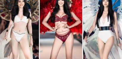Hoa hậu Tiểu Vy, Á hậu Phương Nga và Á hậu Thúy An trình diễn bikini nóng bỏng