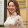 Hoa hậu Thùy Tiên diện áo dài, gặp gỡ lãnh đạo Bộ Văn hóa Thể thao và Du lịch