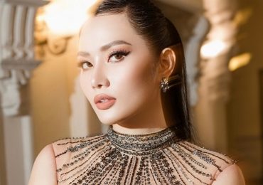Hoa hậu Diệu Linh diện váy đen huyền bí ngồi ghế giám khảo