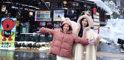 MC Anh Thơ cùng con gái thực hiện giấc mơ ngắm tuyết tại Nhật Bản
