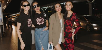 Hoa hậu Ngọc Châu đọ sắc cùng Á hậu Kim Duyên tại sân bay