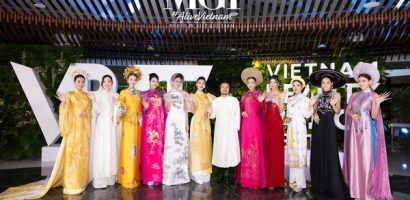 Dàn Hoa, Á hậu mặc áo dài dự sự kiện Vietnam Beauty Fashion Fest 6