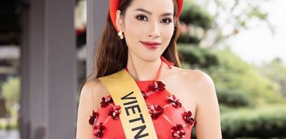 Lê Hoàng Phương diện áo yếm, tham gia phỏng vấn kín tại Miss Grand International 2023