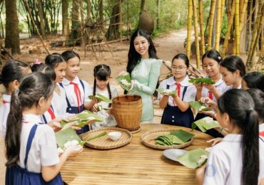 Hoa hậu Lan Anh quảng bá khu bảo tồn tre tự nhiên lớn nhất Việt Nam