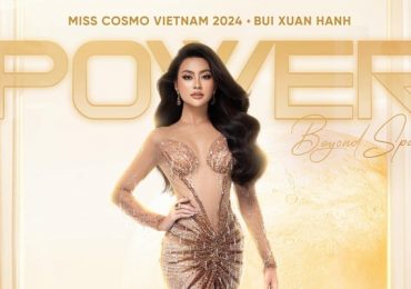 Hoa hậu Xuân Hạnh lộng lẫy trong váy dạ hội chung kết Miss Cosmo 2024