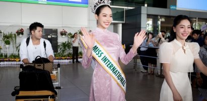 Hoa hậu Thanh Thuỷ về Việt Nam cùng vương miện Miss International