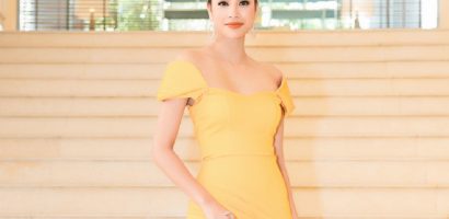 Hoa hậu Phạm Hương diện váy vàng rực kiêu sa, nổi bật tại sự kiện
