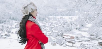Ngọc Diễm tận hưởng cái lạnh âm độ tại Nhật Bản