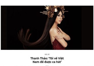 Thanh Thảo: ‘Tôi về Việt Nam để được ca hát’