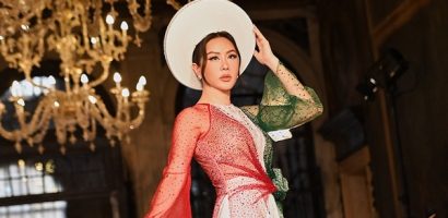 Hoa hậu Thu Hoài diện áo dài làm vedette, khán giả quốc tế hết lời khen ngợi